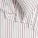 Bare Home Cotton Flannel Sheet Set, Ticking Stripe - White/Burgundy, King