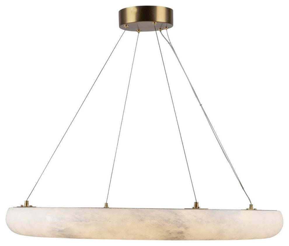 Camila - 1-Light Chandelier - Brushed Brass - 27"W