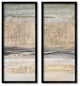 Abstract Earth Soil Textured Brown Grey Collage, 2pc, each 13 x 30