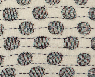Artisan Hand Loomed Cotton Square Pillow, Dots in Gray, 24"