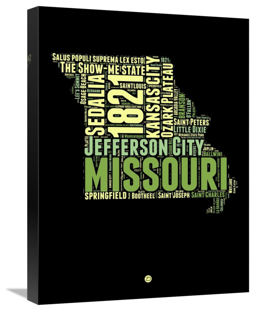 "Missouri Word Cloud 1" Fine Art Print