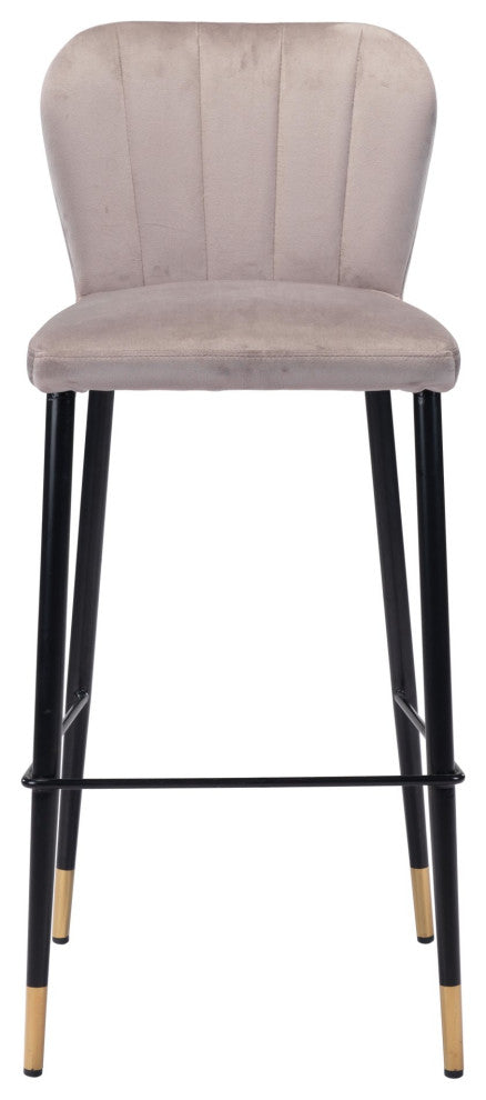 Bar Stool Chair Barstool, Faux Vinyl Leather, Steel, Gray, Black, Gold