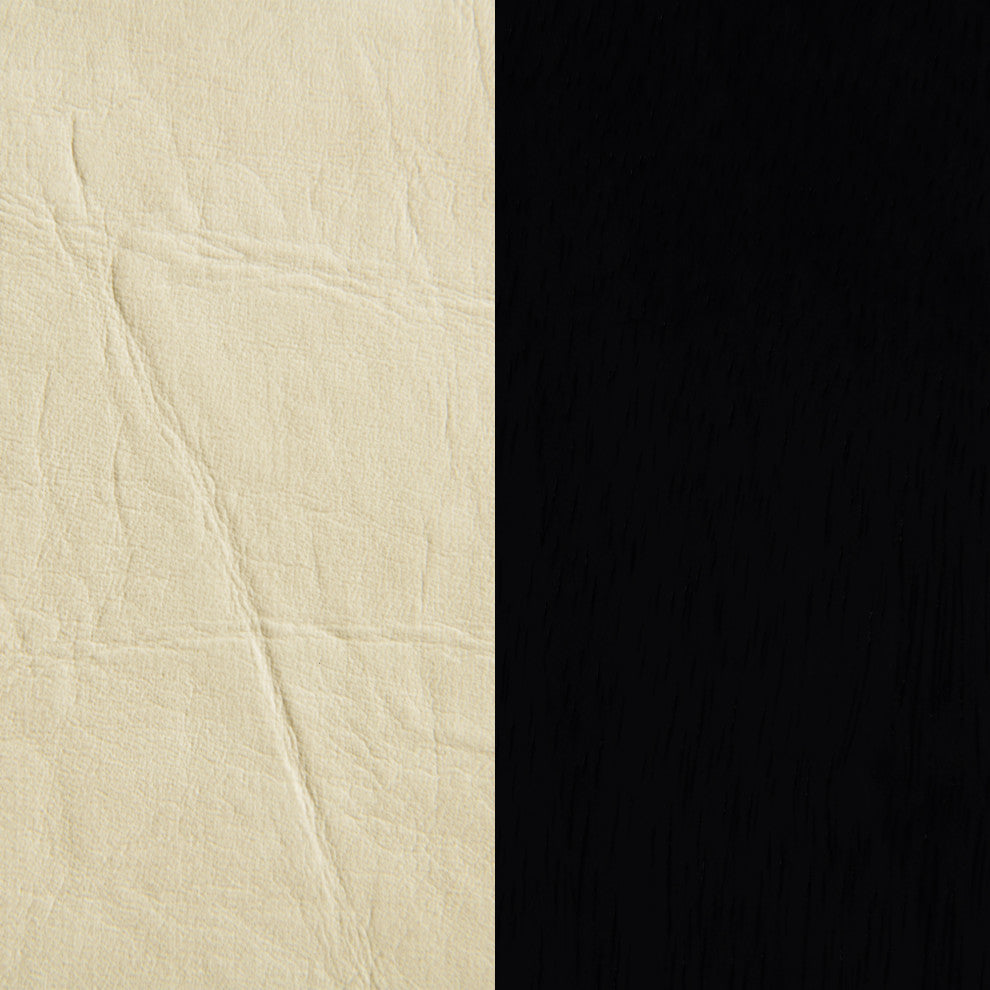 Abigail Upholstered Bed, Cream, Queen, Vegan Leather