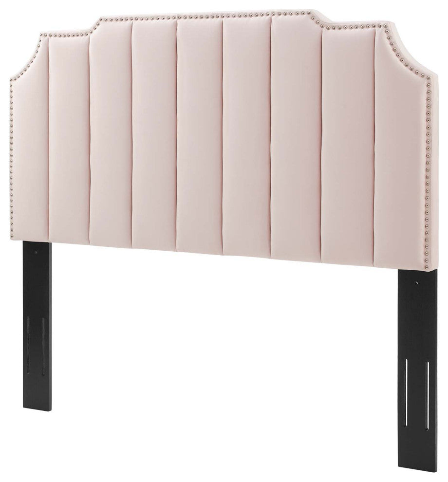 Headboard, Twin Size, Velvet, Pink, Modern Contemporary, Bedroom Master Suite