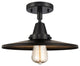 Innovations Lighting 447-1C-BK-MFR-BK-12-LED 1 Light 12" Flush Mount