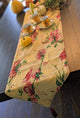 Seasonal Floral Woven Tapestry Table Runners, Yellow Floral, 13x72