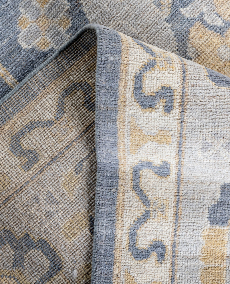Oushak One-of-a-Kind Hand-Knotted Area Rug Gray, 10'2" x 13'8"