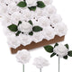 Exquisite Silk Rose Picks - Set of 50 - Romantic 8" Stems, White