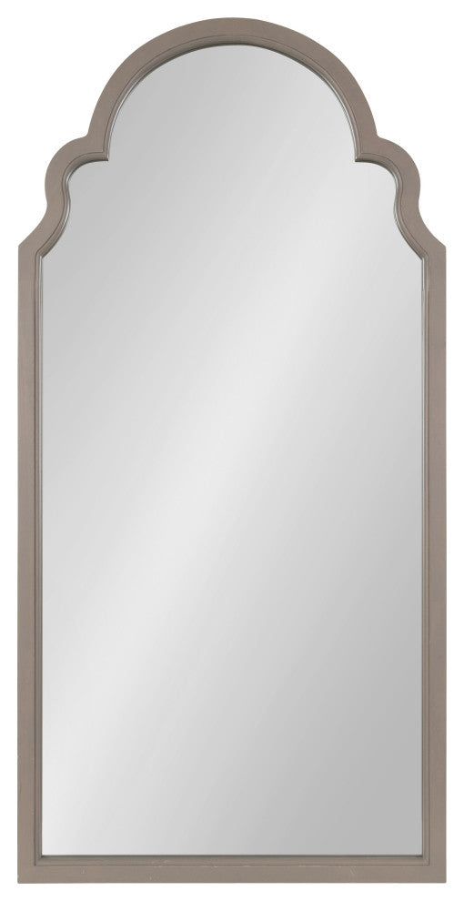 Hogan Arch Framed Mirror, Gray, 24"x48"