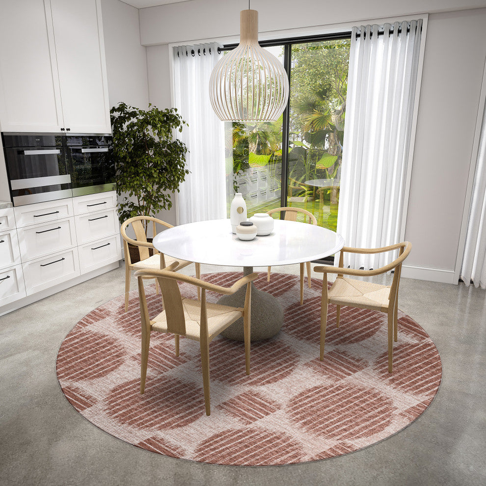 Indoor/Outdoor Sedona SN13 Driftwood Machine Washable 10' x 10' Round Rug