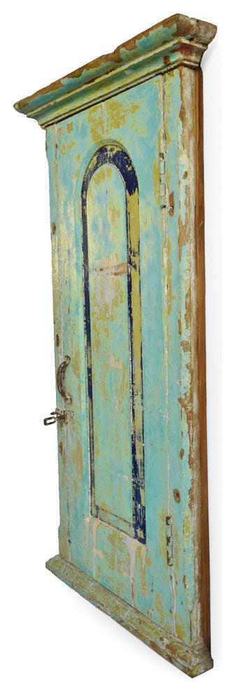 Consigned Wood Shutter Door Mirror
