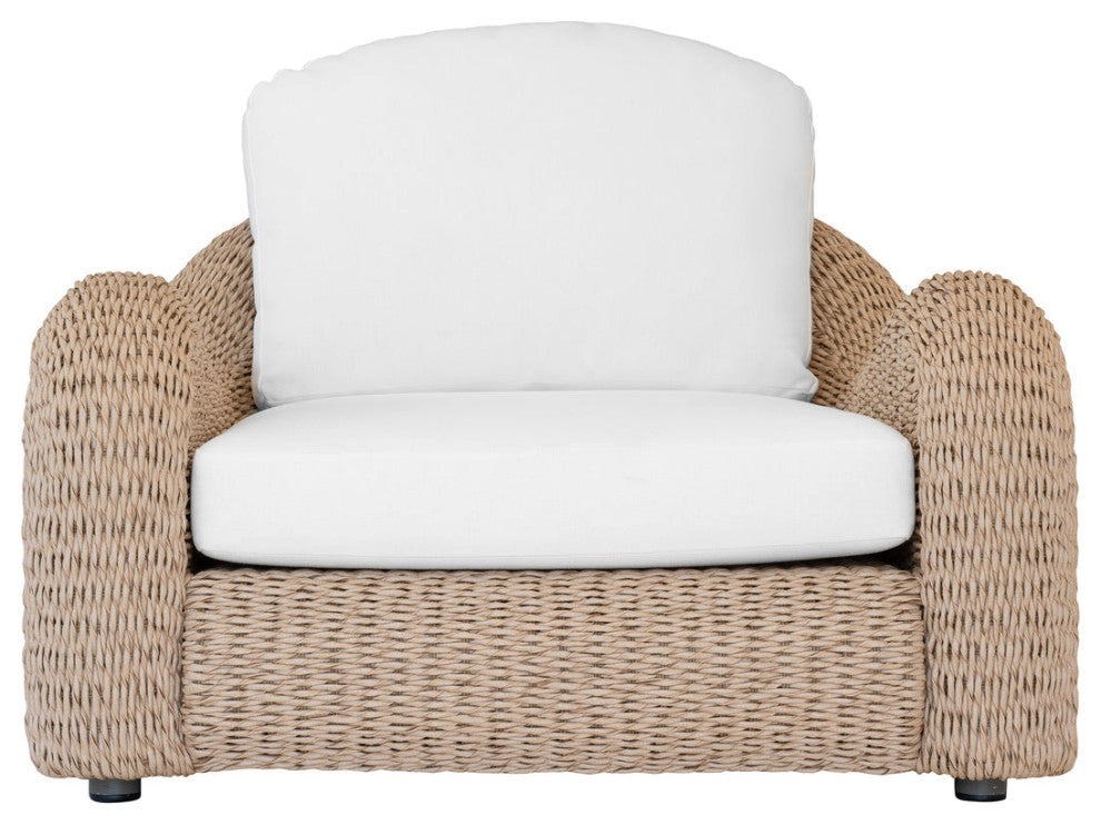 Katalina 3-Piece Patio Poly Hyacinth Conversation Set With White Cushions