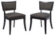Pristine Upholstered Fabric Dining Chairs, Set of 2, Gray