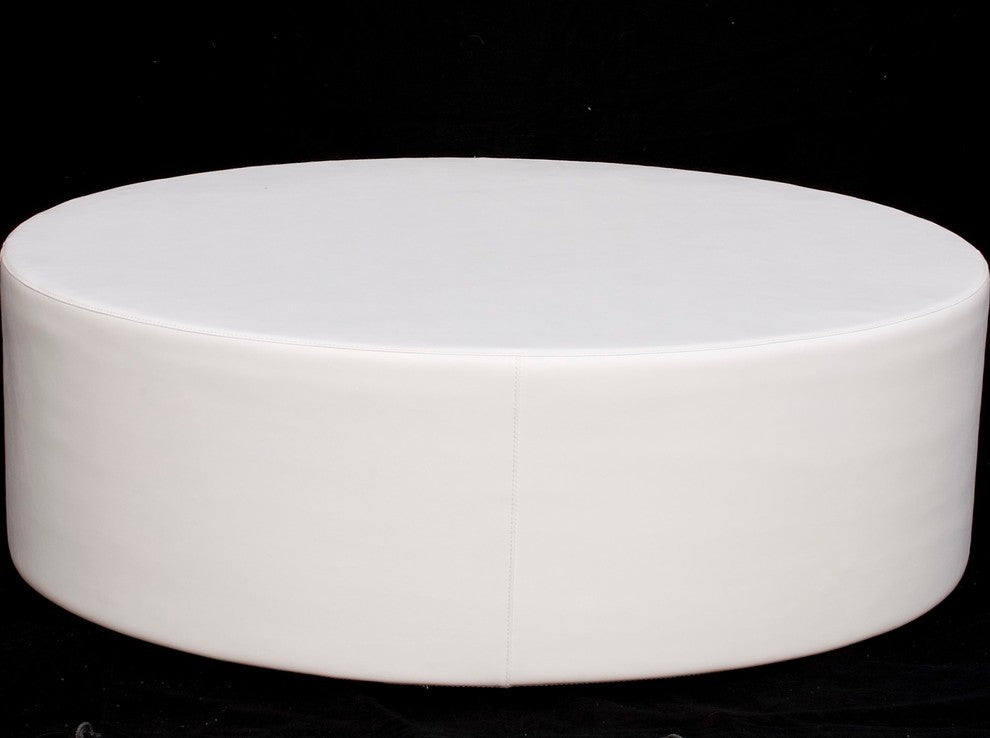 Note Oval Ottoman, Chill White