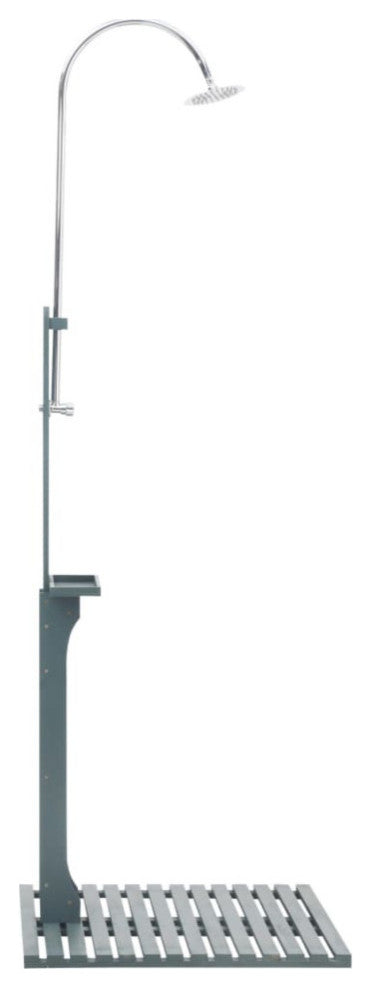 vidaXL Garden Shower Anthracite Wood