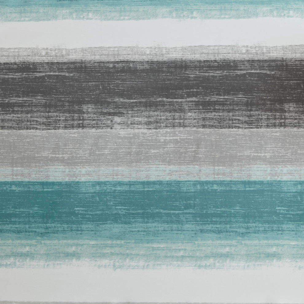 Madison Park Essentials Saben Casual Water Color Stripe Print Shower Curtain
