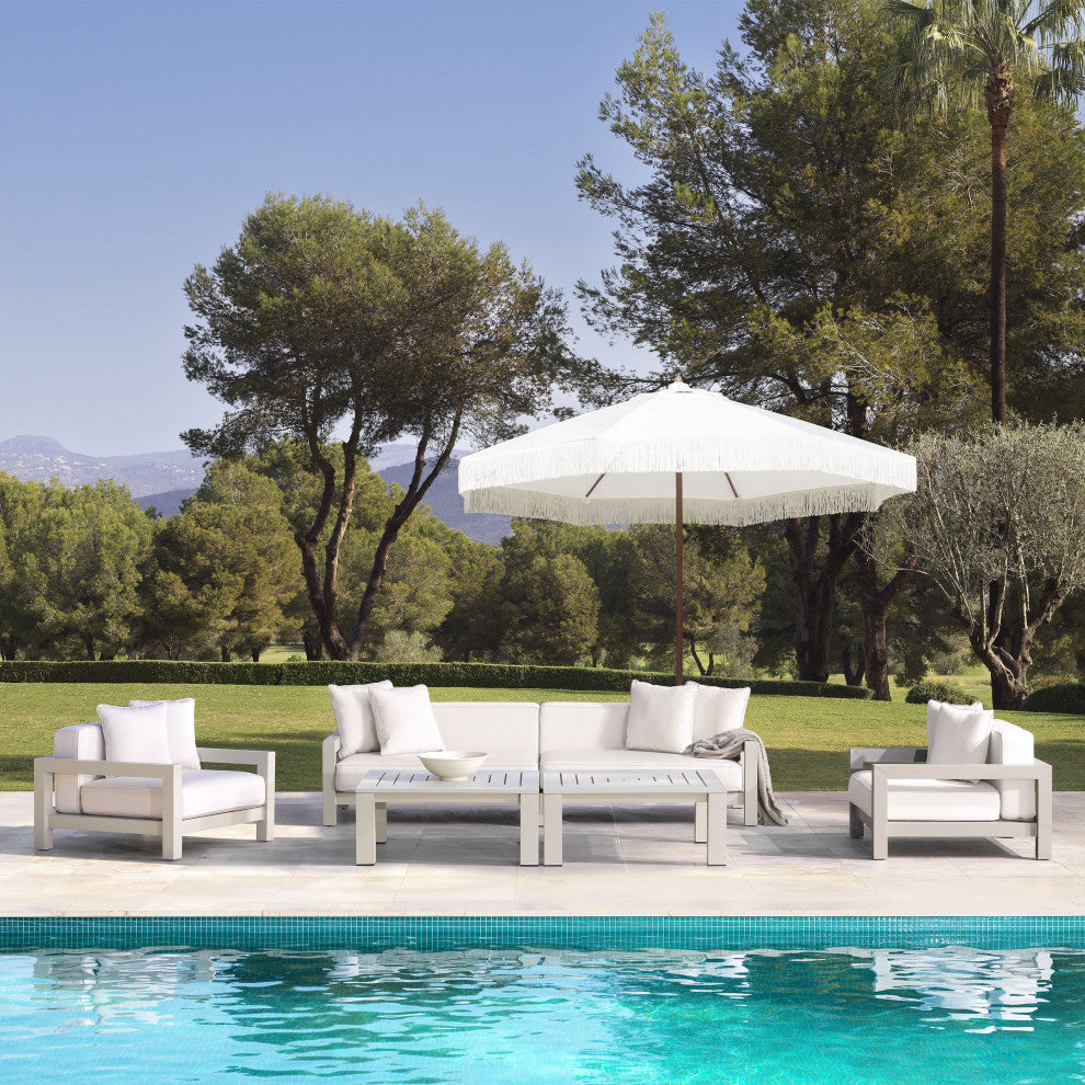 Beige Outdoor Sunbrella Sofa , Eichholtz Cap-Antibes