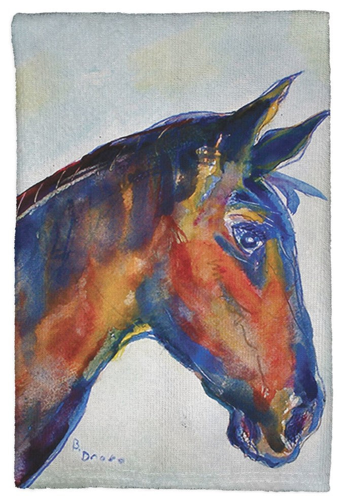 Blue Horse Kitchen Towel - Two Sets of Two (4 Total)
