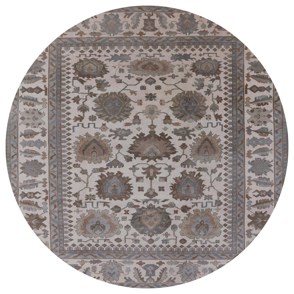 Ahgly Company Indoor Round Mid-Century Modern Area Rugs, 7' Round