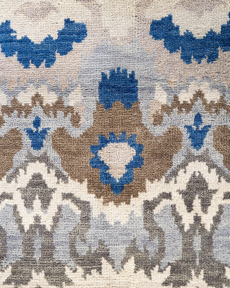 Ikat One-of-a-Kind Handmade Area Rug Beige, 8' 0" x 9' 10"