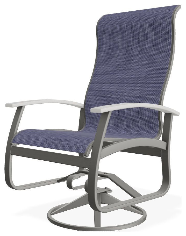 Belle Isle Sling Outdoor Swivel Rocker, Breeze/Snow