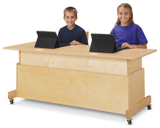 Apollo Double Computer Desk - White Top