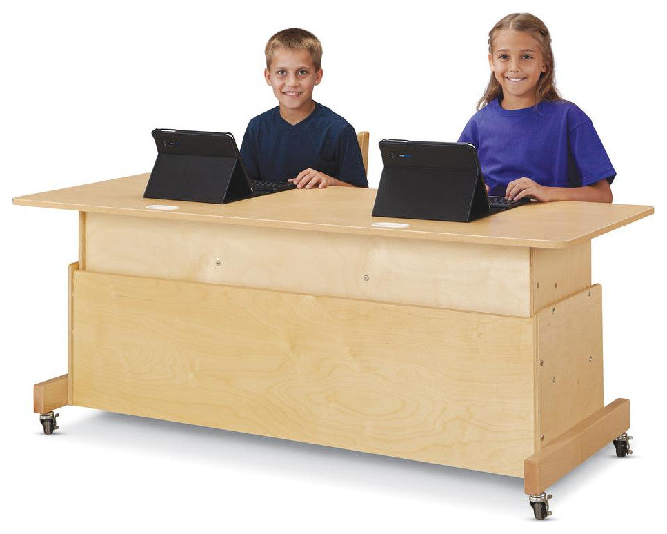 Apollo Double Computer Desk - White Top