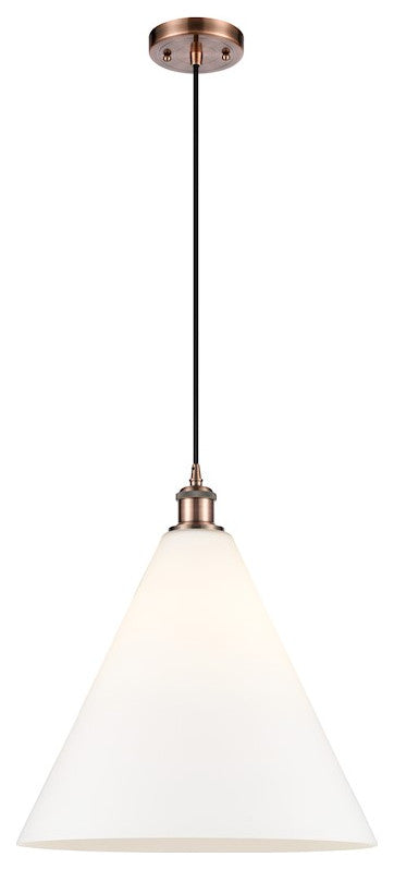 Innovations Lighting 516-1P-AC-GBC-161-LED Ballston Cone 1 Light 16" Pendant