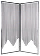 HomeRoots 1" x 55" x 71" Silver Metal Screen
