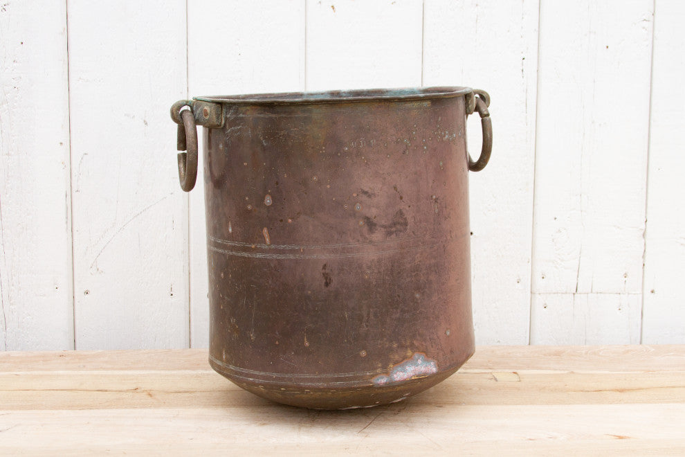 Indian Antique Rose Copper Storage Pot