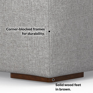 Rex Left Chaise Sofa Module in Tightly Woven Performance Fabric