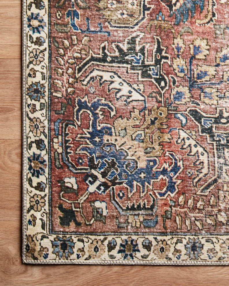 Chris Loves Julia x Loloi Jules Merlot/Multi 2'-0" x 5'-0" Area Rug