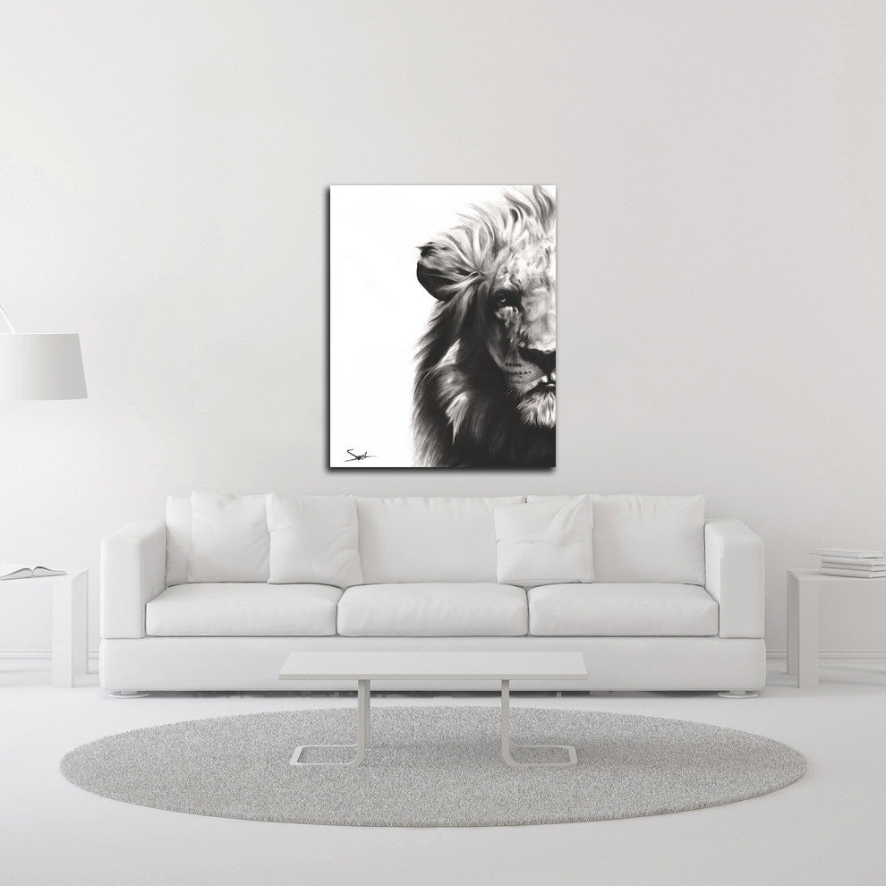 Lion II by Eric Sweet, Print on Canvas, 16"x20"