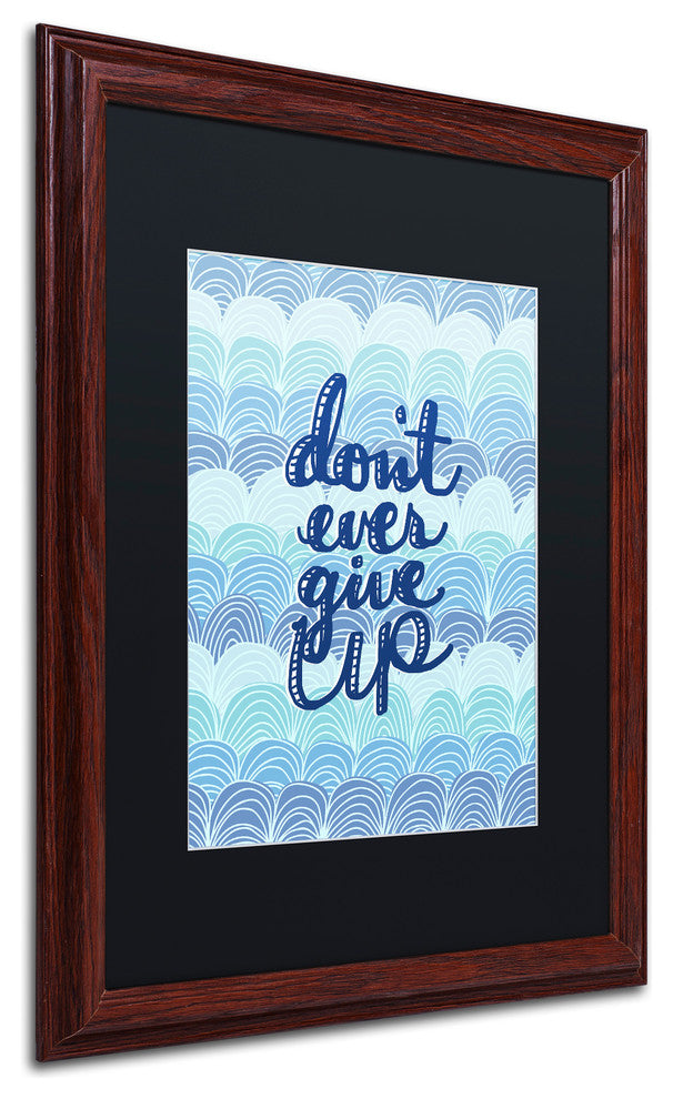 Elizabeth Caldwell 'Don't Give Up Waves' Art, Wood Frame, Black Mat, 16x20