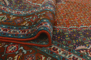 Fine Vintage Distressed Sabite Rust/Navy Rug, 6'4x9'5