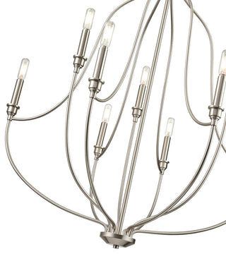 9 Light 32.5 in. Brushed Nickel Chandelier