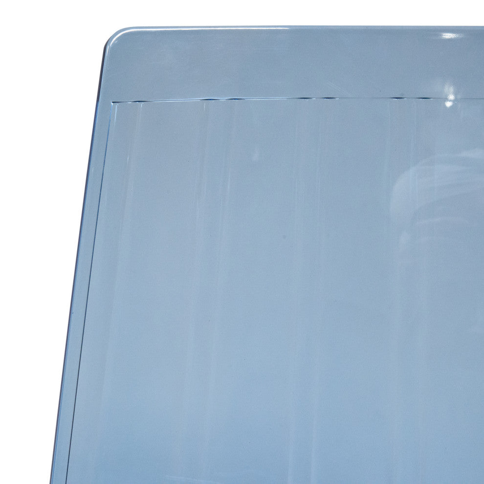 LeisureMod Ralph Dining Chair, Transparent Blue, Set of 4 Transparent Blue