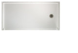 Swan 30x60x4 Solid Surface Shower Base, Right Drain, Mounta Haze