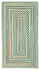 Sherwood Forest Concentric Braided Rectangle Rug, Light Blue, 5'x8'