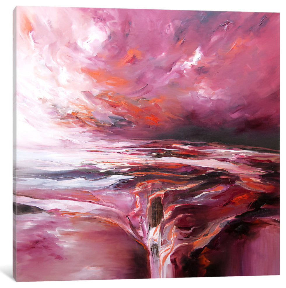 "Sunset Bay" by JA Art Canvas Print, 18"x18"