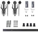 Vancleef Sliding Barn Door Hardware for Double Door, Imperial Design, 5'