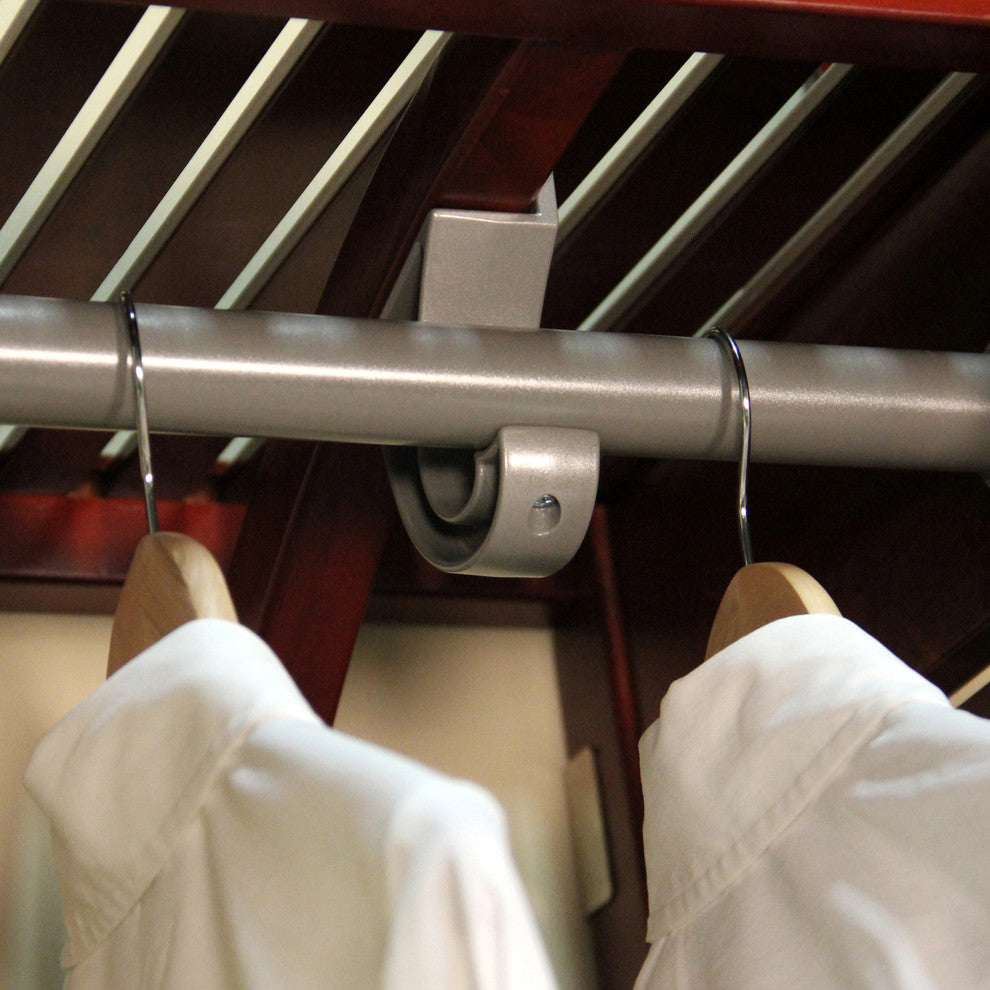 Solid Wood Walk-In Closet Organizer with hanging, Red Mahogany