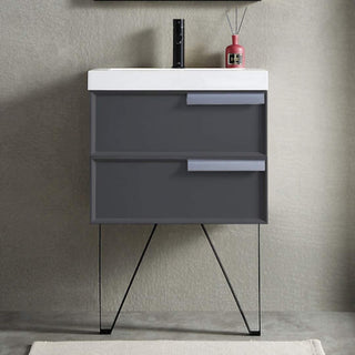 Sofia 24"Vanity Base Only Matte Gray