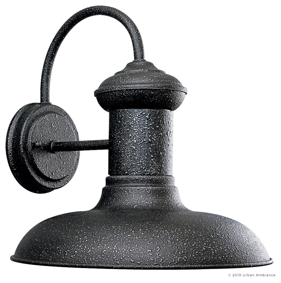 Luxury Industrial Chic Outdoor Wall Light, Palermo Series, Olde Iron