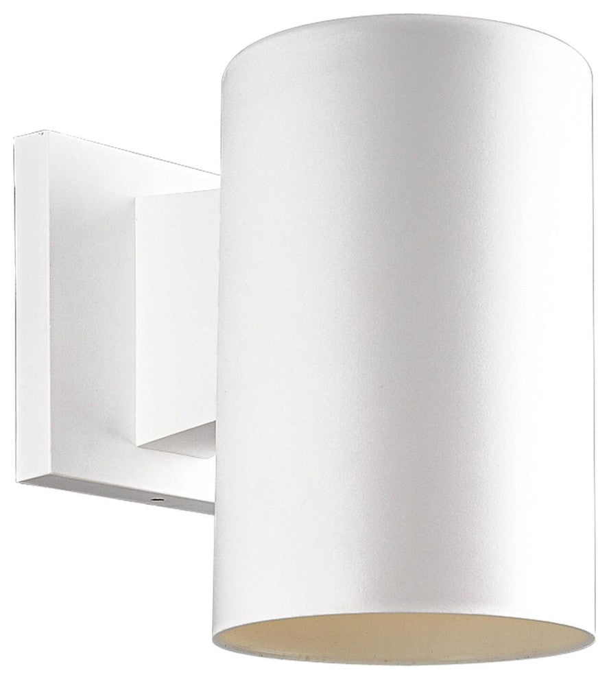 Progress Lighting Cylinder 1-Light, Wall Bracket, White