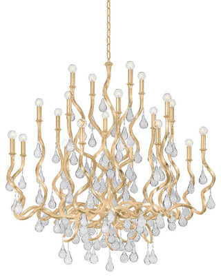 Corbett Lighting 414-48 Aveline 20 Light 48"W Crystal Candle - Gold Leaf