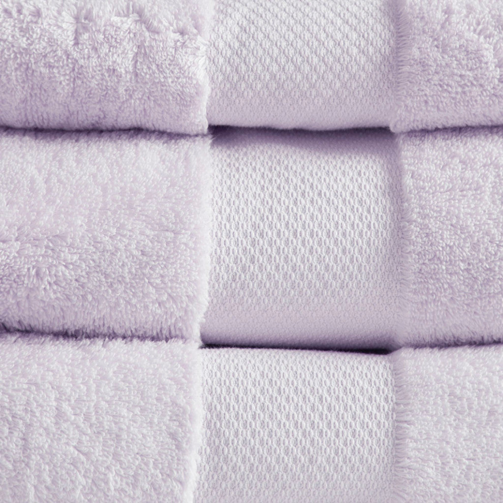 Madison Park Signature Turkish Cotton 6 Piece Bath Towel Set, Lavender