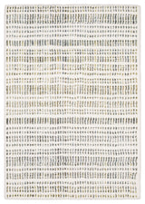 Greer Modern Dashed Lines Ivory/ Multi Area Rug, 9'10" X 12'10"