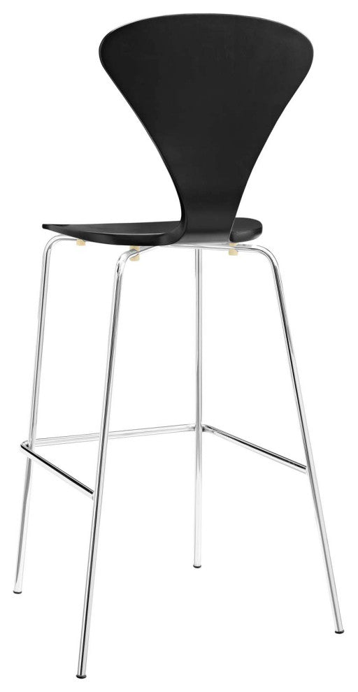 Bar Stool Chair Barstool, Set of 2, Wood, Metal, Black, Modern, Bar Pub Bistro