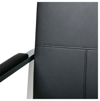 Atlas Bonded Leather Lounge Chair, Black